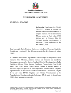 Sentencia TC-0452-15 - Tribunal Constitucional de la República