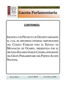 CONTENIDO: - Congreso del Estado de Michoacán
