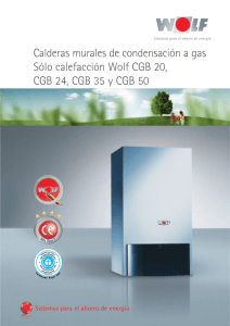 Calderas murales a gas solo calefacción CGB hasta 50 Kw