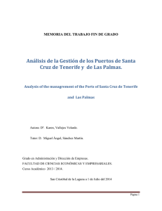 Análisis de la Gestión de los Puertos de Santa Cruz de Tenerife y de