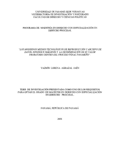 UNIVERSIDAD DE PANAMÁ SEDE VERAGUAS VICERRECTORIA