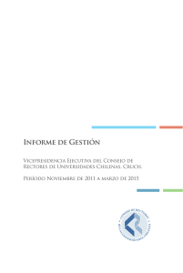Informe de Gestión Vicepresidencia Cruch 2011