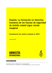 Informe de Amnistía Internacional sobre formación en derechos