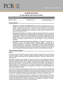 INFORME SECTORIAL EL SALVADOR: SECTOR ELECTRICO