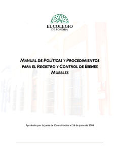 Manual de Políticas y Procedimientos para el Registro y Control de