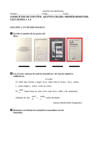 EJERCICIOS DE ESPAÑOL. QUINTO GRADO. PRIMER BIMESTRE