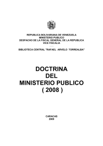Doctrina del Ministerio Público del año 2008