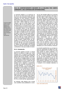 El comportamiento reciente de la balanza por cuenta corriente