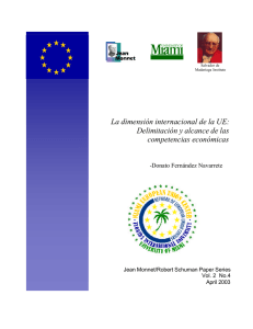 La dimensión internacional de la UE: Delimitación y alcance de las