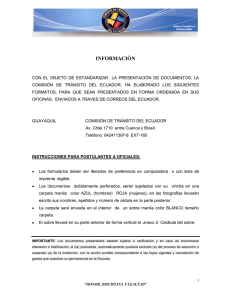 informaciòn - Comisión de Tránsito del Ecuador