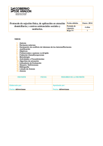 Protocolo de sujeciones físicas. - Instituto Aragonés de Servicios
