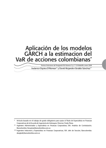 Aplicación de los modelos gArch a la estimacion del Var de