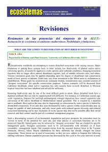 Revisiones - Revista Ecosistemas