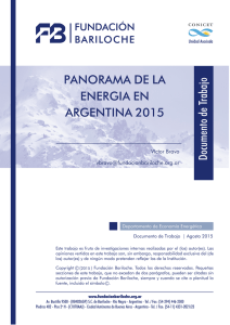 Panorama de la Energía en Argentina. 2015