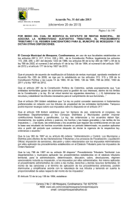 Acuerdo No. 31 del año 2013 (diciembre 20 de