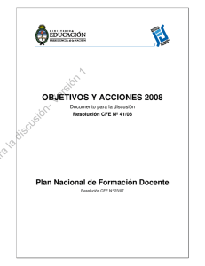 OBJETIVOS Y ACCIONES 2008