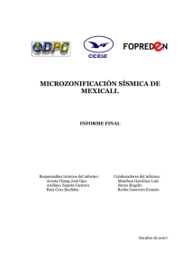 microzonificación sísmica en la zona urbana de mexicali, b. c.
