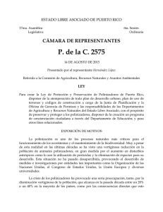 P. de la C. 2575 - Cámara de Representantes