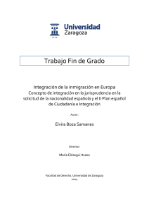 Integración de la inmigración en Europa. Concepto de integración