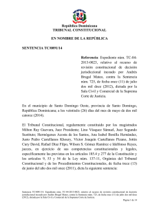 Sentencia TC 0091-14 C - Tribunal Constitucional de la