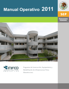 Manual Operativo de los Programas de Construcción, Equipamiento