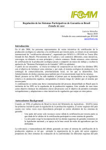 Regulación de los Sistemas Participativos de Garantía en Brasil