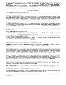 Contrato Individual de Trabajo - Ayuntamiento de Huajuapan de León