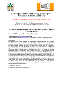 XX Congreso Latinoamericano y XVI Congreso Peruano de la