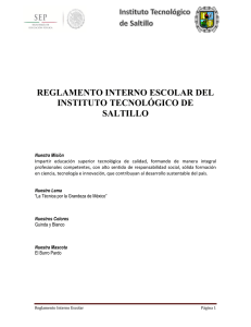 Reglamento - Instituto Tecnológico de Saltillo