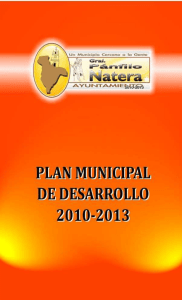 Plan Municipal de Desarrollo 2010-2013