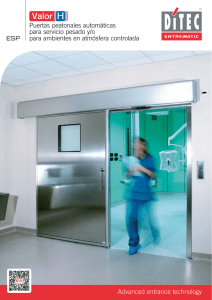 Puertas para hospitales Ditec modelo Valor H