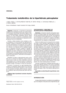 Tratamiento iontoforético de la hiperhidrosis palmoplantar