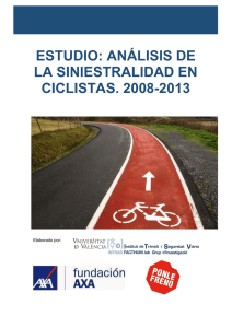 estudio: análisis de la siniestralidad en ciclistas. 2008-2013