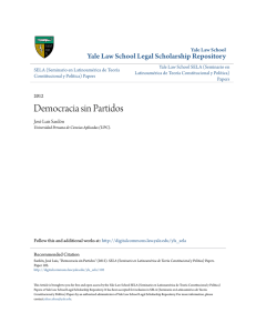 Democracia sin Partidos - Yale Law School Legal Scholarship