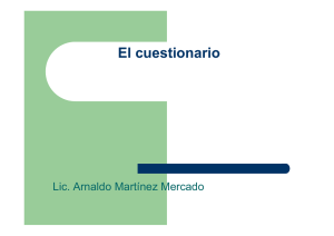 El cuestionario - Lic. Arnaldo Martínez