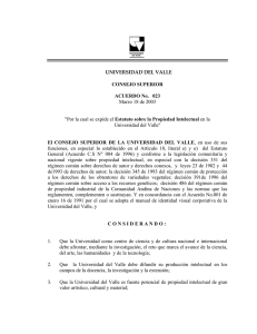 Acuerdo 023 de 2003 - Secretaría General