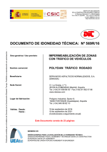 documento de idoneidad técnica: nº 569r/16