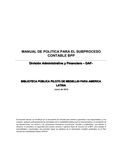 Manual de política para el subproceso contable bpp.