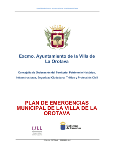 plan de emergencias municipal de la villa de la orotava