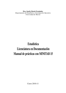 Manual de prácticas con MINITAB 15 Licenciatura en