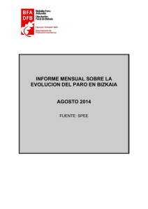Informe paro - Agosto 2014 (castellano)