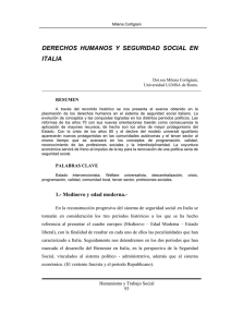 derechos humanos y seguridad social en italia