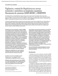Vigilancia y control de Staphylococcus aureus resistente a meticilina