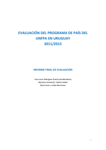evaluación del programa de país del unfpa en uruguay 2011/2015
