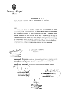 VISTO El Acuerdo Marco de Pasantias suscript