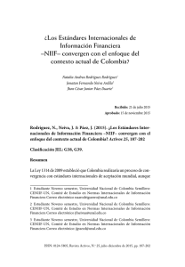 ¿Los Estándares Internacionales de Información Financiera –NIIF