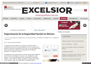 Importancia de la Seguridad Social en México. Excélsior