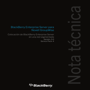 BlackBerry Enterprise Server para Novell GroupWise