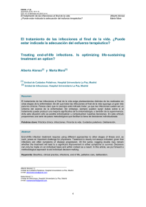 El tratamiento de las infecciones al final de la vida. ¿Puede estar