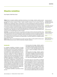 Miopatías metabólicas - Revista de Neurología